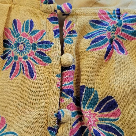 NWT Free People Indigo Molly Smock Cami Golden Yellow size XS - Picture 11 of 11